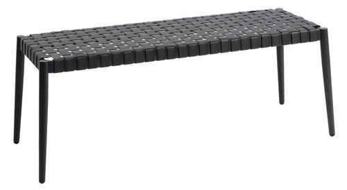 Garden bench EDDERUP W110xD40 black