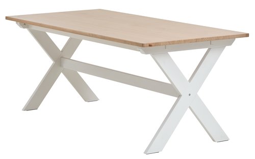 Dining table VISLINGE 90x190 natural/white