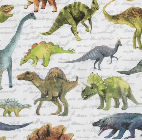 Duvet cover set DINO Junior white/green