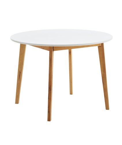 Dining table JEGIND D105 white/natural
