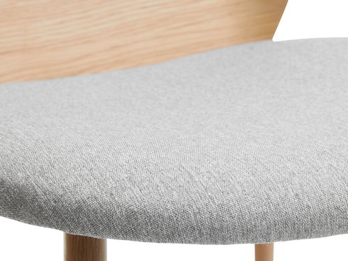 Dining chair HORNE light grey/oak