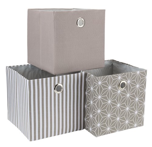 Basket GERVALD W30xL30xH30cm grey