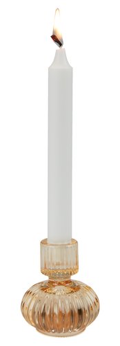 Candlestick FRODE D8xH9cm yellow