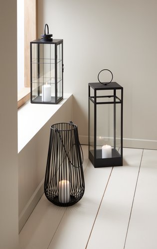 Lantern MELIAS D23xH46cm black
