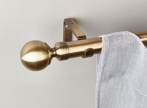 Curtain pole PRESTINE BALL 120-210cm antique brass