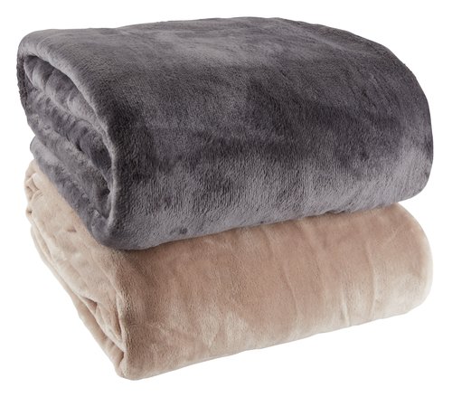 Throw GULSKOLM 220x240 fleece grey