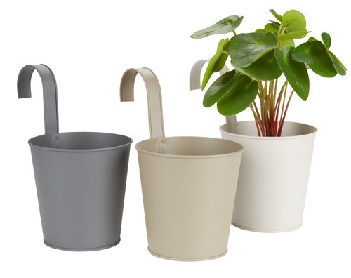 Balcony plant pot BILLE D12xH19 assorted