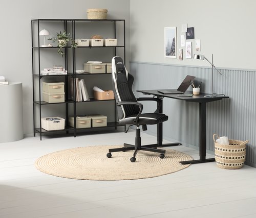 Gaming chair LERBJERG black/white