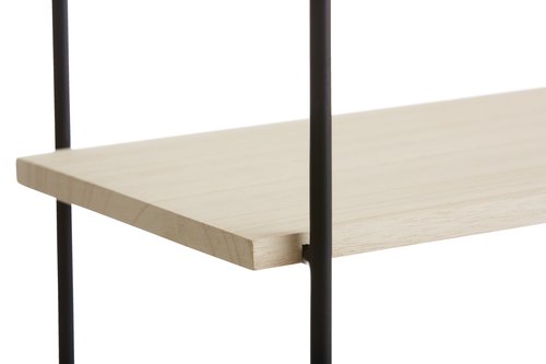 Wall shelf HEJLSMINDE 3 shelves black/natural