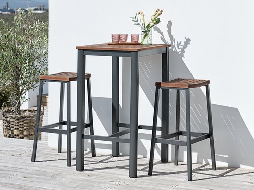 HOVMARKEN L70 table + 2 HOVMARKEN stool hardwood