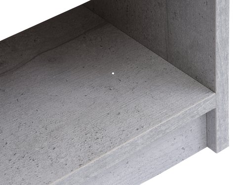 Bedside table BILLUND white/concrete