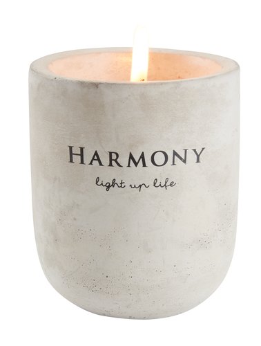 Candle BOSSE D8xH9cm light grey