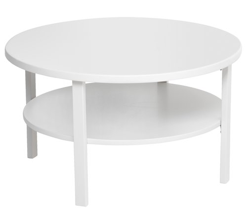 Coffee table SKIBBY D80 with shelf white