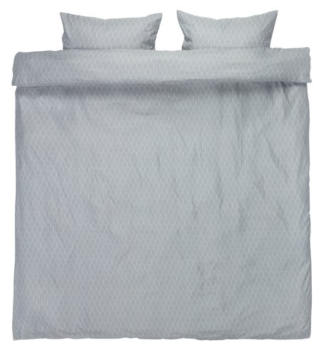 Duvet cover set ASLI Micro King dusty blue