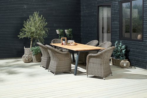 Garden chair GAMMELBY grey