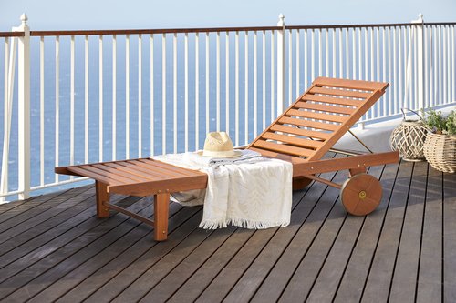 Sun lounger MANDAL W70xL205 hardwood