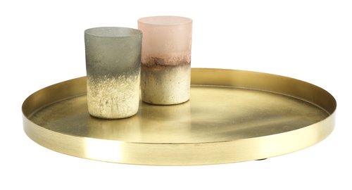 Decorative tray FRITS D30xH2cm brass