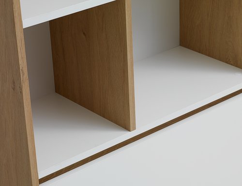 Bookcase BILLUND white/oak