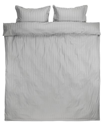 Sateen duvet cover set NELL King light grey