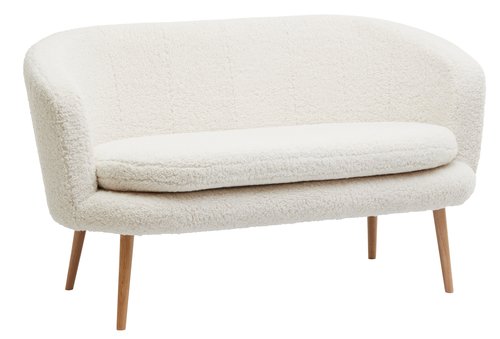Sofa GISTRUP 2 seater off-white fabric