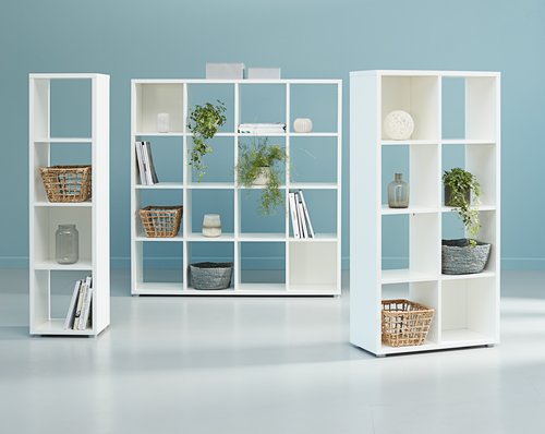 Room divider HALDAGER 8 shelves white