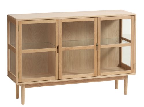 Display cabinet LANGELINIE 3 doors oak