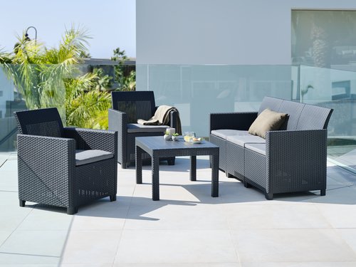Lounge set MOLDE 5-seater grey