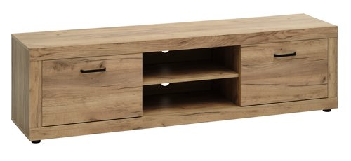 TV bench LINTRUP 2 doors natural oak colour