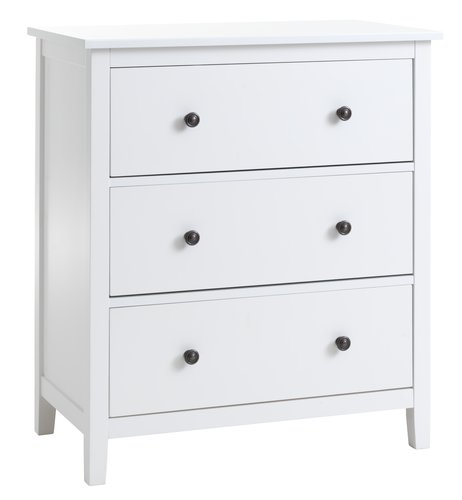 3 drawer chest NORDBY white