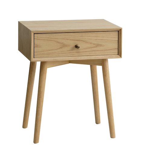 Bedside table HOKKSUND 1 drawer natural oak