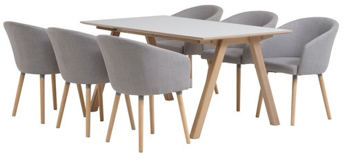 EGEBJERG L250 light grey + 4 KLOSTER