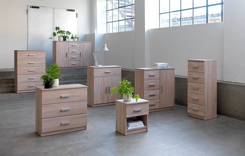 5 drawer chest TAPDRUP slim oak