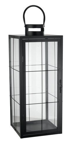 Lantern VILLADS W20xL20xH50cm black