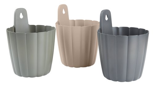 Garden planter BUKSEBIE D16xH21 assorted