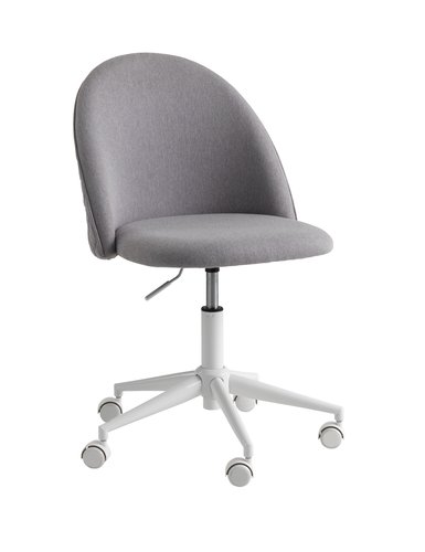 Desk chair KOKKEDAL grey fabric/white