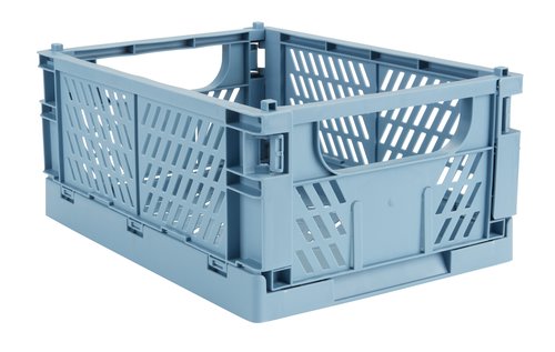 Basket MILAS W25xL34xH15cm foldable blue