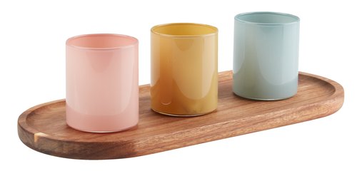 Tealight holder MATS D6xH7cm asst.