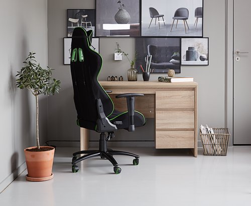 Gaming chair LAMBJERG black mesh/green