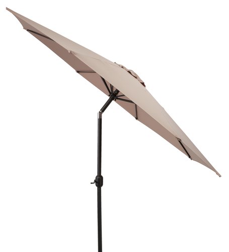 Market parasol AGGER D300 dark sand