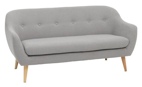 Sofa EGEDAL 2.5-seater light grey fabric