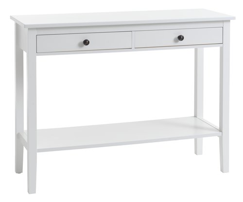 Console table NORDBY 40x110 2 drawers 1 shelf white