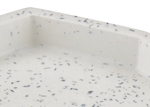 Decorative tray JESPER W14xL25cm white