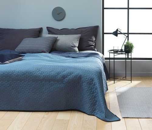 Bed throw ROSENTRE 240x260 blue