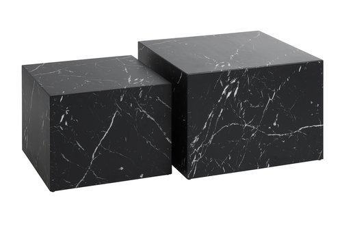Coffee table TINGSTED 45x45/55x55 marble colour 2 pcs