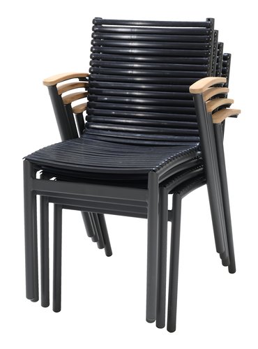 Stacking chair SADBJERG black
