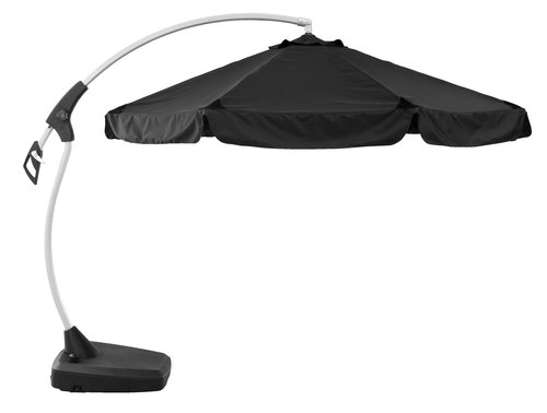 Hanging parasol HAUGESUND D300 black
