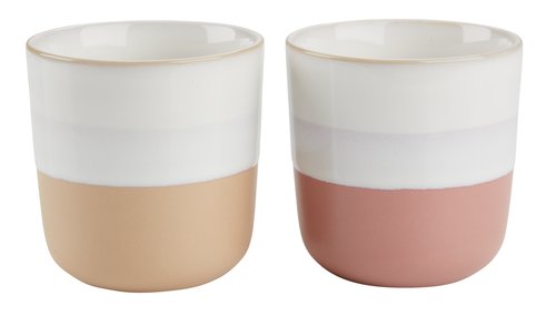 Mug FREDERIK 200ml rose/yellow set of 2