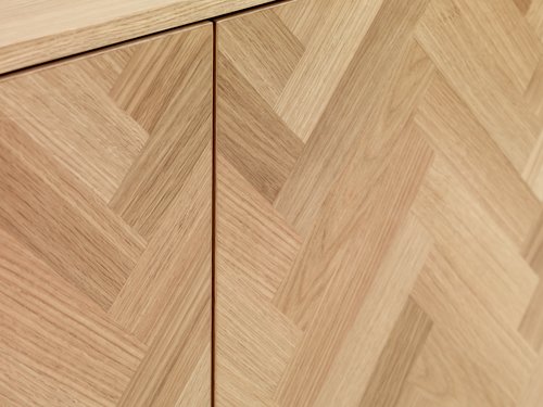 Sideboard AGERSKOV 3 doors oak/black