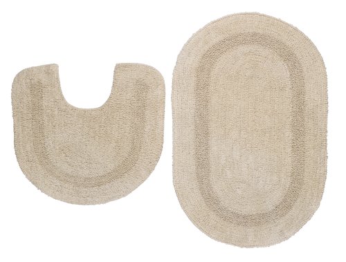 Bath mat set LERDALA set of 2 beige