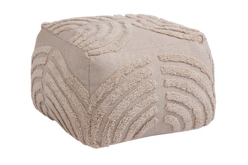 Pouffe HYLKE 60x60 natural fabric